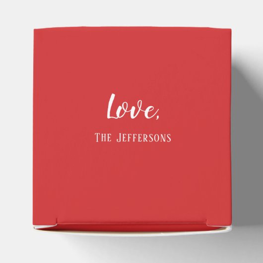 クリスマスレッドグリーンリースホリーアイビータイポグラフィ フェイバーボックス (上部)