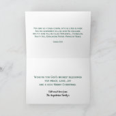 クリスマスレッドグリーン金ゴールドスターズクリスチャン シーズンカード (内部)