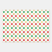 クリスマスレッドグリーン金ゴールドホリデーパターン ラッピングペーパーシート (正面3)