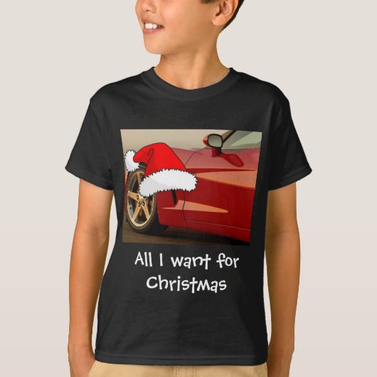 クリスマスレッドコルベット Tシャツ (正面)
