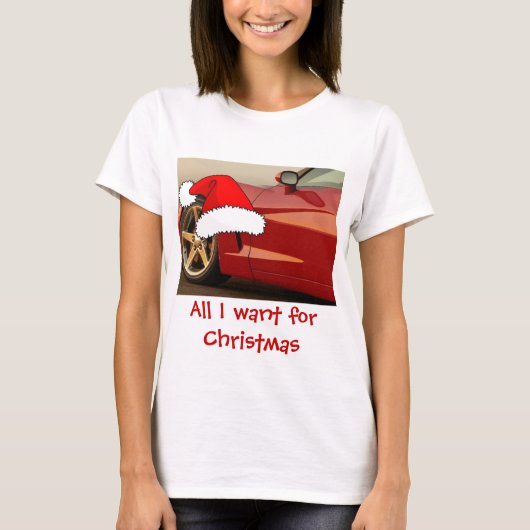クリスマスレッドコルベット Tシャツ (正面)