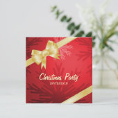 クリスマスレッドゴールデンボウパーティの招待状 招待状 (スタンド正面)