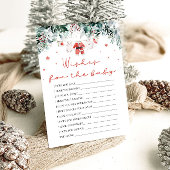 クリスマスレッドサンタの赤ちゃんへの願いアドバイスゲーム 招待状