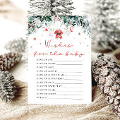 クリスマスレッドサンタの赤ちゃんへの願い アドバイスゲーム 招待状