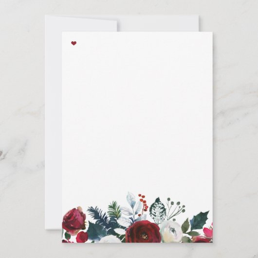 クリスマスレッドサンタベビーシャワーの招待状 招待状 (裏面)