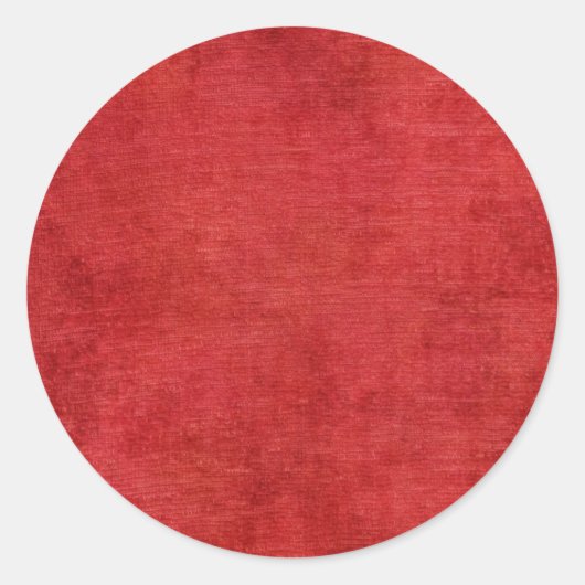 クリスマスレッドシェニール生地のテクスチャ ラウンドシール (正面)