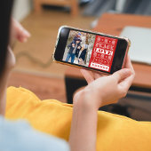 クリスマスレッドジョイピースラブホリデーフォト シーズンカード