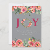 クリスマスレッドジョイフローラリース植物学 シーズンカード (正面)