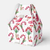 クリスマスレッドストッキングとキャンディーケーン フェイバーボックス (裏面サイド)