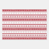 クリスマスレッドストッキングラッピング紙シート ラッピングペーパーシート (正面)