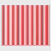 クリスマスレッドストライプとスノーホワイトのキャンディーケインの ラッピングペーパー (フラット)