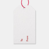 クリスマスレッドストライプのギフトラベル ギフトタグ (裏面)