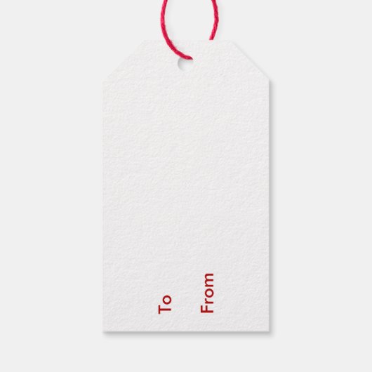 クリスマスレッドストライプのギフトラベル ギフトタグ (裏面)