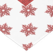 クリスマスレッドスノーフレークとバフェイクラップ テーブルクロス (アングル)