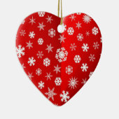 クリスマスレッドスノーフレークカスタムの写真 セラミックオーナメント (右)