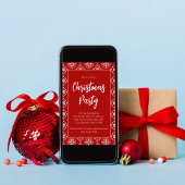 クリスマスレッドスノーフレークフェスティバルパターン シーズンカード