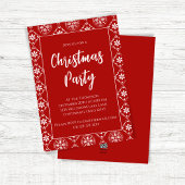 クリスマスレッドスノーフレークフェスティバルパターン シーズンカード