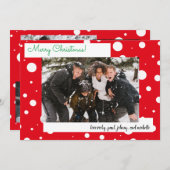クリスマスレッドスノーホリデー5フォトカード (正面/裏面)