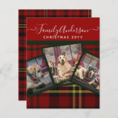 クリスマスレッドタータンチェックフォトコラージュ (正面/裏面)