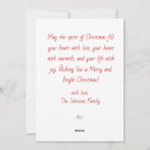 クリスマスレッドツリーラインアートミニマル シーズンカード (裏面)