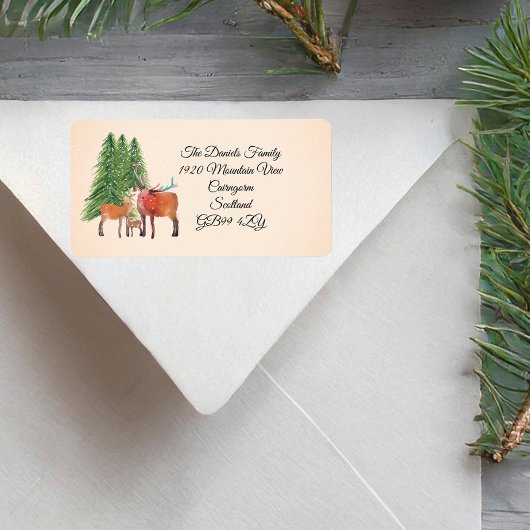 クリスマスレッドディアー ラベル