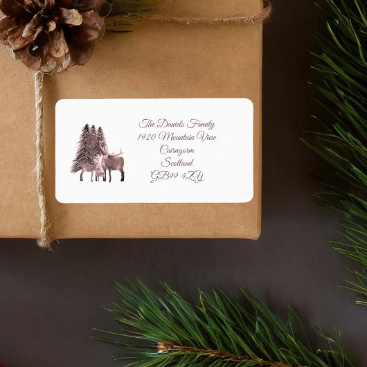 クリスマスレッドディアー ラベル