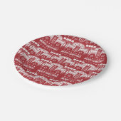 クリスマスレッドトナカイ北欧の森林 ペーパープレート (アングル)