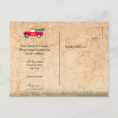 クリスマスレッドトラックが新しいホールズカントリーを飾る ポストカード (裏面)