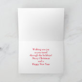 クリスマスレッドトラックのグリーティングカードの贈り物 カード (内部)