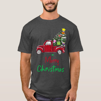 クリスマスレッドトラックギフト Tシャツ