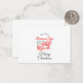 クリスマスレッドトラックバイソマーハミルトン ノートカード (正面/裏面インサイチュ)