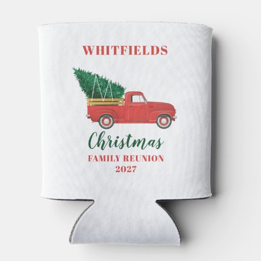 クリスマスレッドトラックファミリー懇親会カスタム 缶クーラー (裏面)