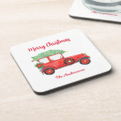 クリスマスレッドトラックホリデーパーティー コースター (左側)