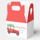 クリスマスレッドトラックホリデーホワイト フェイバーボックス (オープン)