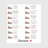 クリスマスレッドトラック住所 シールシール シール (シート)