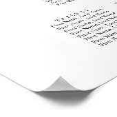 クリスマスレッドトラック14テーブル座席表 ポスター (角)