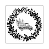 クリスマスレッドトラック ラバースタンプ (インプリント)