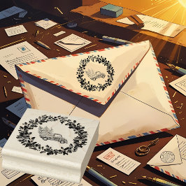 クリスマスレッドトラック ラバースタンプ