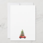 クリスマスレッドトラック、雪山 招待状 (裏面)