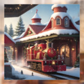 クリスマスレッドトレインウィンドウの愛着 ウィンドウサイン (シート2)