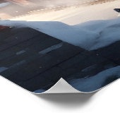 クリスマスレッドトレインポスター ポスター (角)