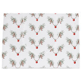 クリスマスレッドノーズのトナカイのパインベリー ラージペーパーバッグ (正面)