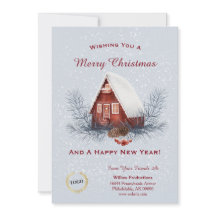 クリスマスレッドハウスビジネスロゴ