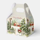 クリスマスレッドハウスランタンパインツリーフェイスボックス フェイバーボックス (裏面サイド)