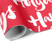 クリスマスレッドハッピーホリデーズ神聖な日宗教的 ラッピングペーパー (ロールコーナー)