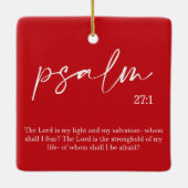 クリスマスレッドバイブル聖句セラミックオーナメント セラミックオーナメント (裏面)