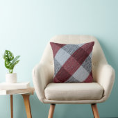 クリスマスレッドバッファロープレイドパターン クッション (椅子)