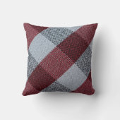 クリスマスレッドバッファロープレイドパターン クッション (裏面)