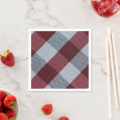 クリスマスレッドバッファロープレイドパターン スタンダードカクテルナプキン (インサイチュ)