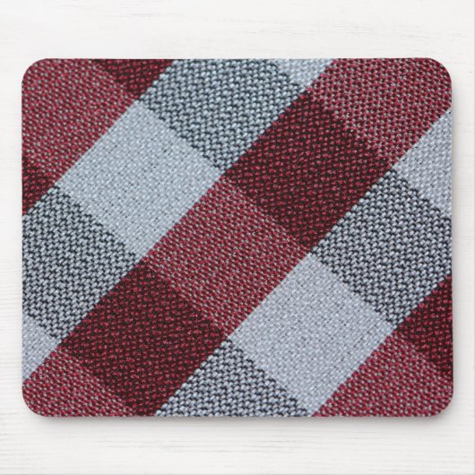 クリスマスレッドバッファロープレイドパターン マウスパッド (正面)